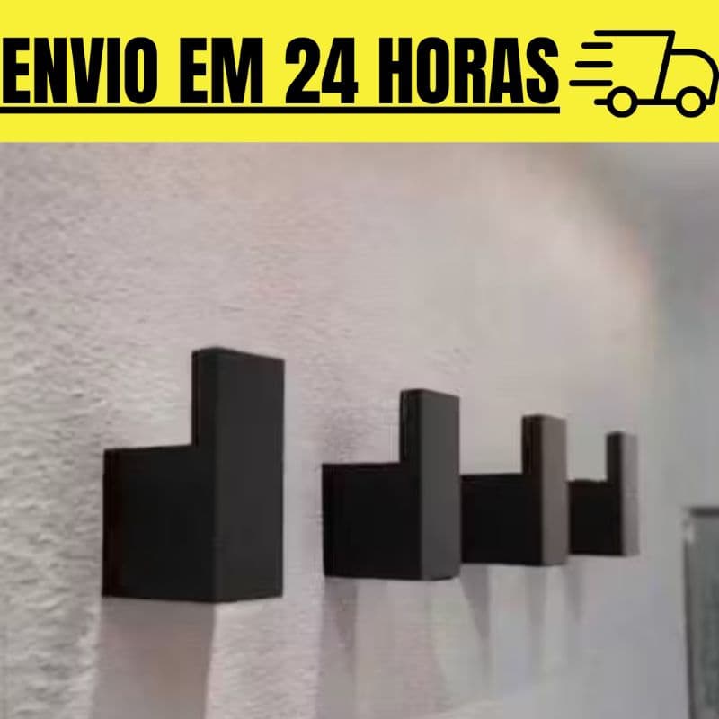 Gancho adesivo 2unidades porta toalha para fixação sem furo.