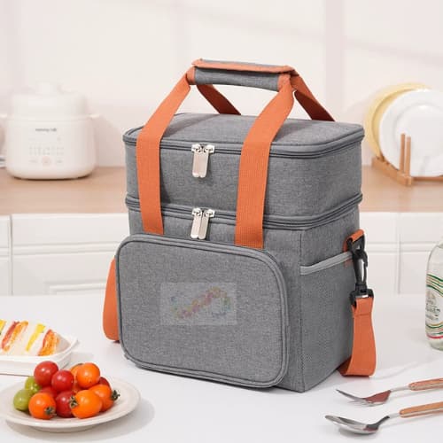 Bolsa térmica expansível de camada dupla com grande capacidade para piqueniques na praia