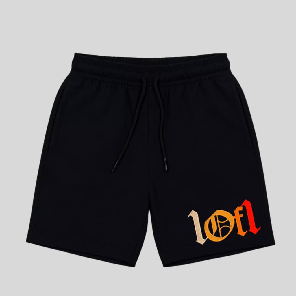 Bermuda Moletom 1OF1 Exclusiviist Laranja Streetwear Modelo Rua Trap Trapstar