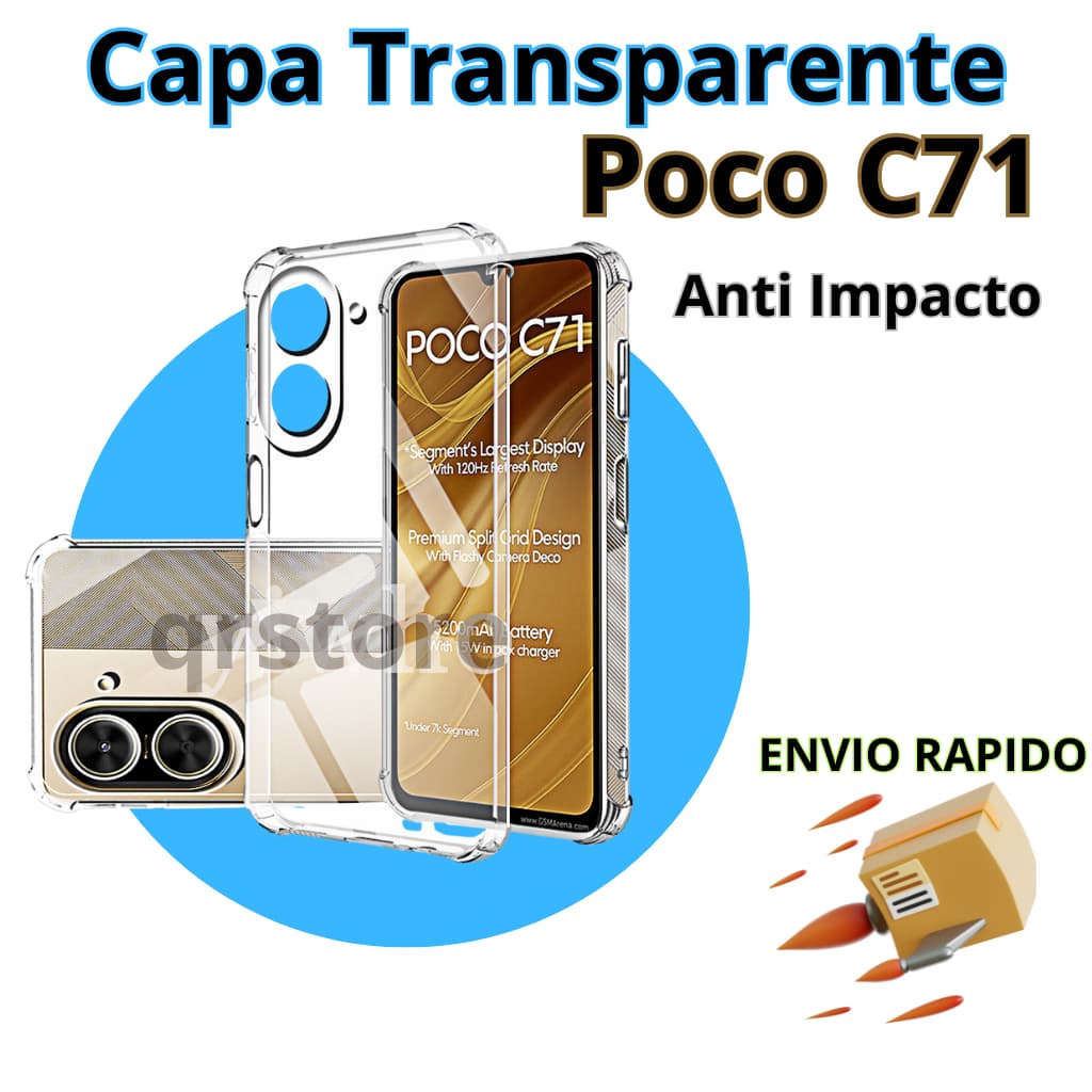 Capa Poco C71 Anti Impacto Transparente