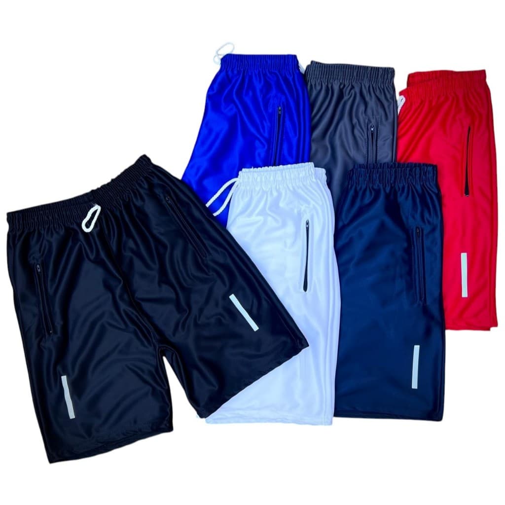 Kit 06 Unidades Bermudas Masculinas Básicas Diversas Cores  Atacado - Pronta Entrega