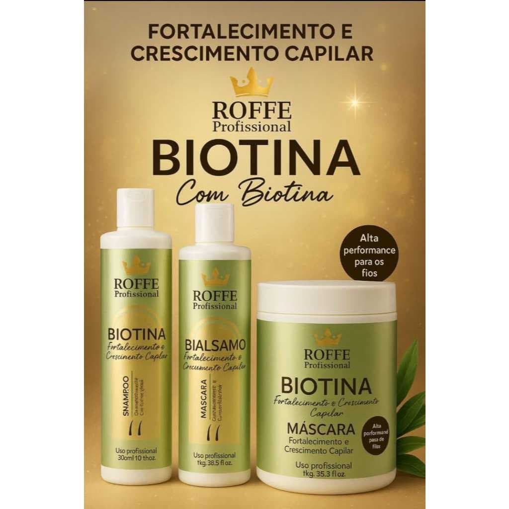 Kit Roffe Profissional Biotina – Fortalecimento e Crescimento Capilar (Roffe)