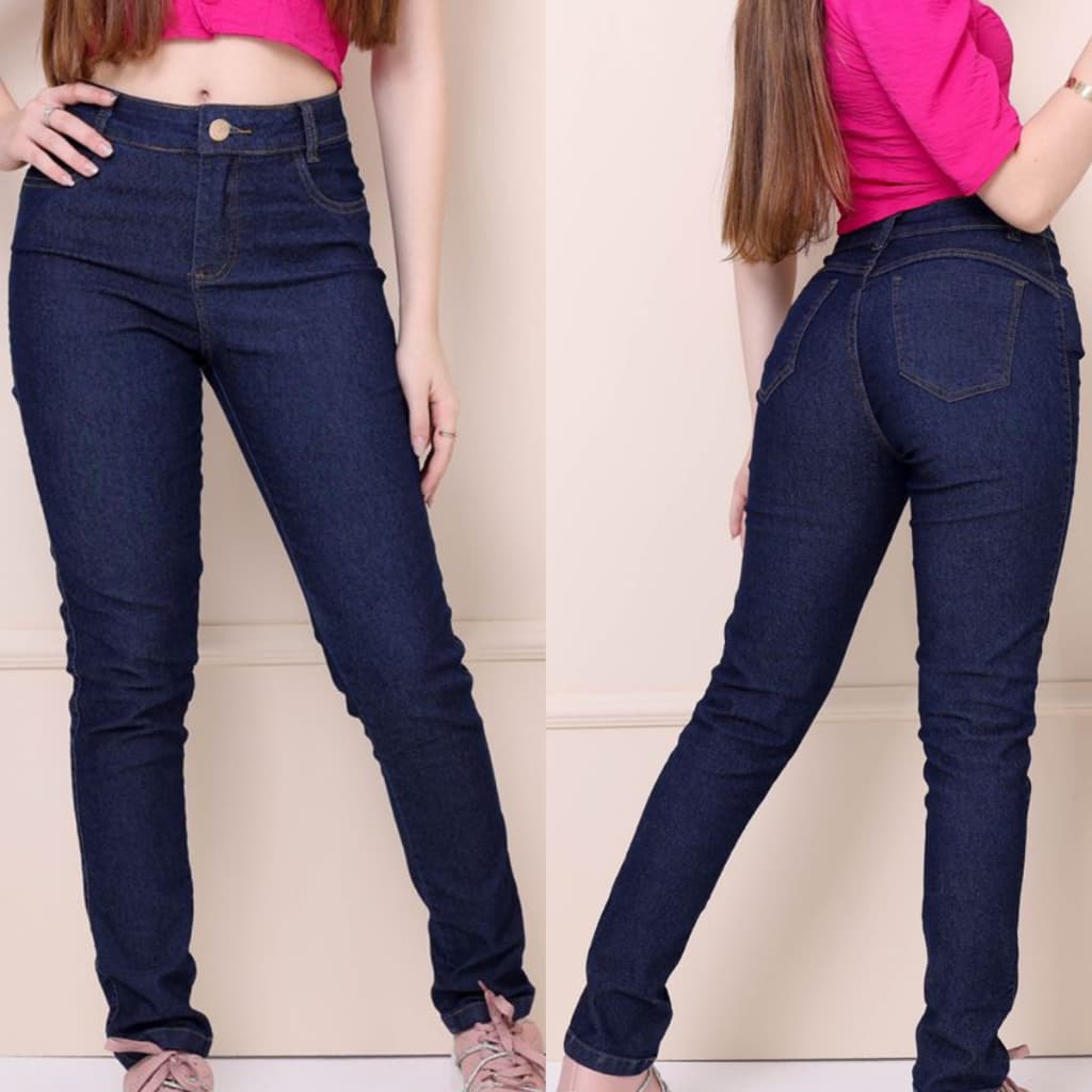 Calça Feminina Jeans Skinny Juvenil Com Lycra Tendencia Meninas 10 ao 16