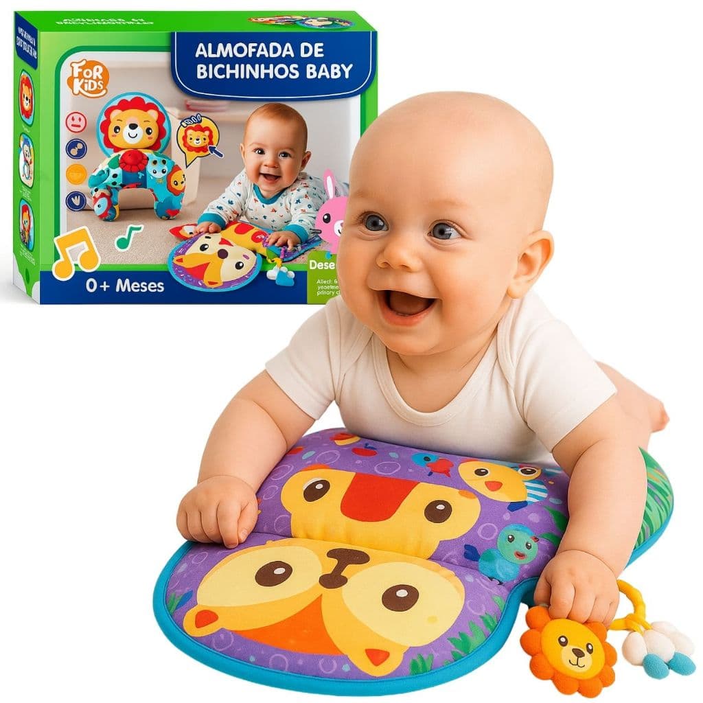 Almofada Conforto Brinquedo Infantil Almofadinha Para O Desenvolvimento Do Bebe - For Kids