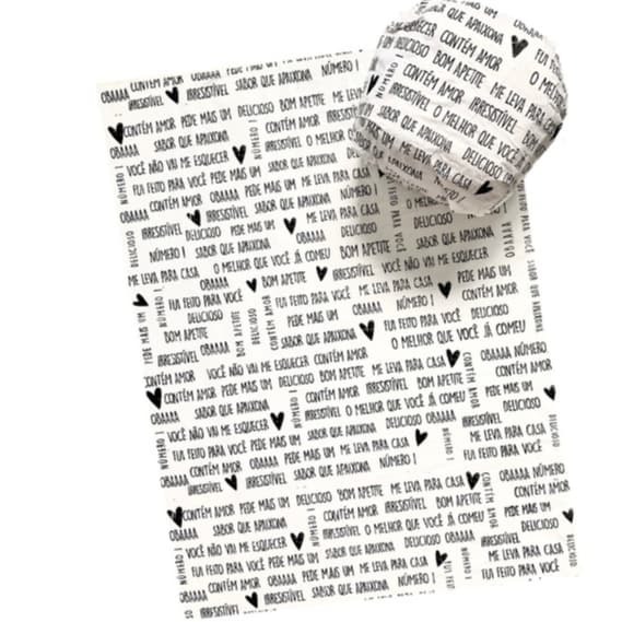 Papel Acoplado Para Lanche Hamburguer Delivery c/1000