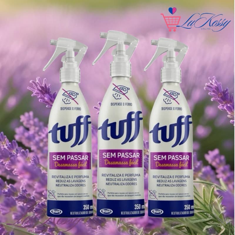 Tuff Desamassa Fácil sem passar dispensa ferro 350ml Spray Perfuma e Revitaliza
