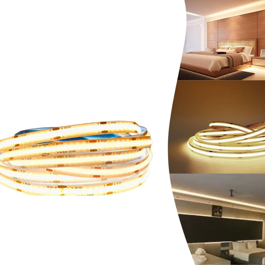 Fita Cob Super Led 5 Metros 320leds/m Ip20 12V Alto Brilho Quente Neutro Fria Sem Fonte