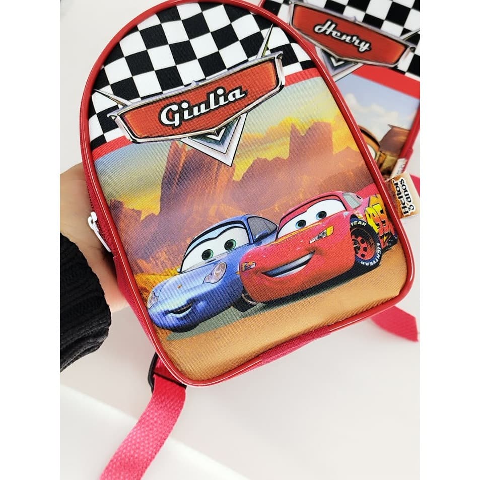25 Mochilinha Aniversario Nylon Lembrancinhas Festa personalizadas, carros, macqueen, relâmpago