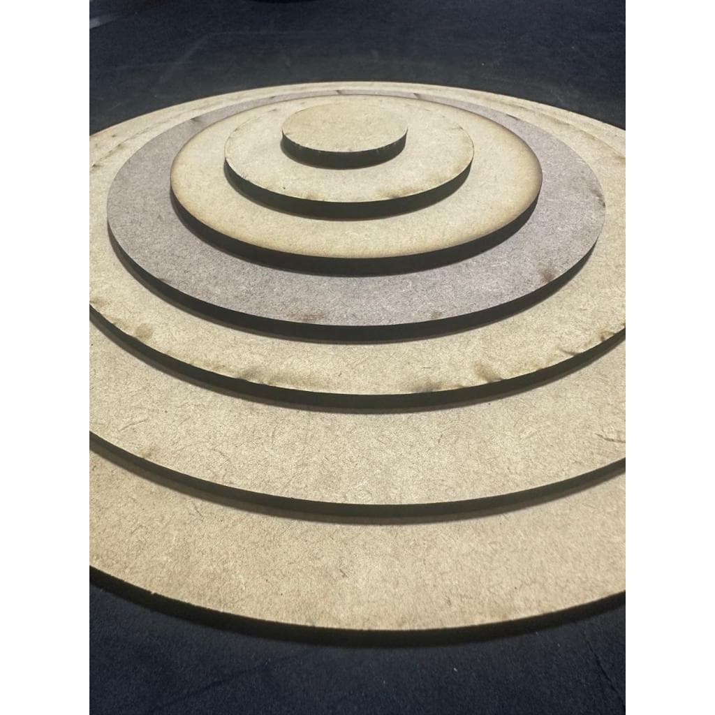 🌀 5 Bases Disco para Pintura  de 6cm  a 15cm - 6MM