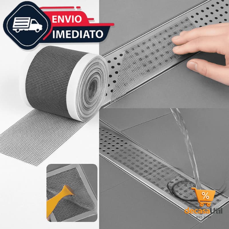 Tela Protetora Ralo Adesivo 5/20M Filtro Para Banheiro Quintal Coletor De Cabelo Anti Inseto