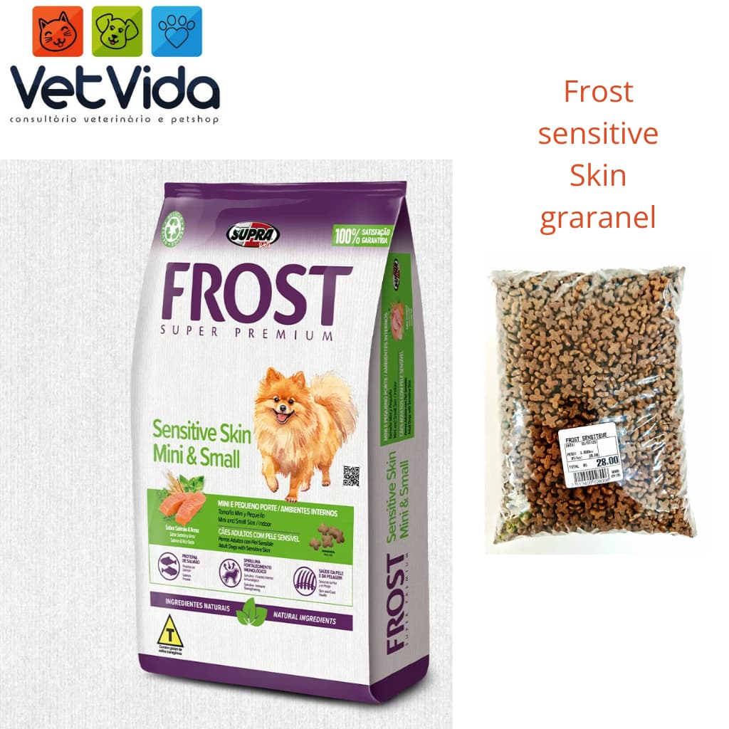 RAÇÃO FROST SENSITIVE SKIN MINI - GRANEL 1KG - SALMÃO