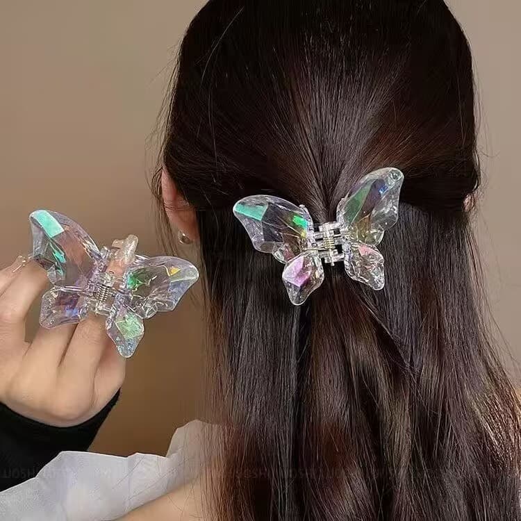 KIT 2 Grande Borboleta Garra De Cabelo Para As Mulheres Acrílico Acessórios O Doce Grampos