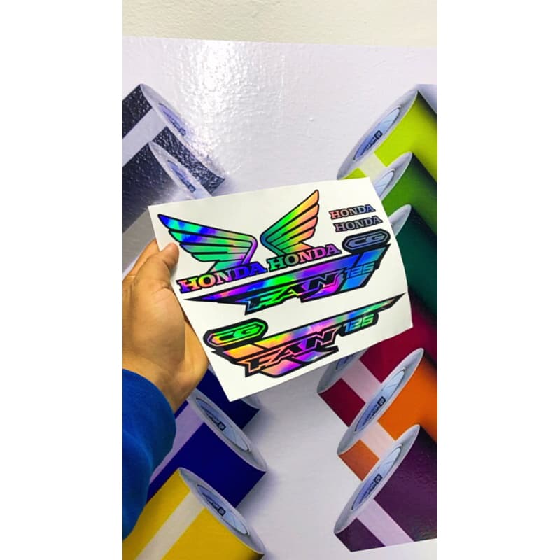 Adesivos fan 125 2014 holográfico
