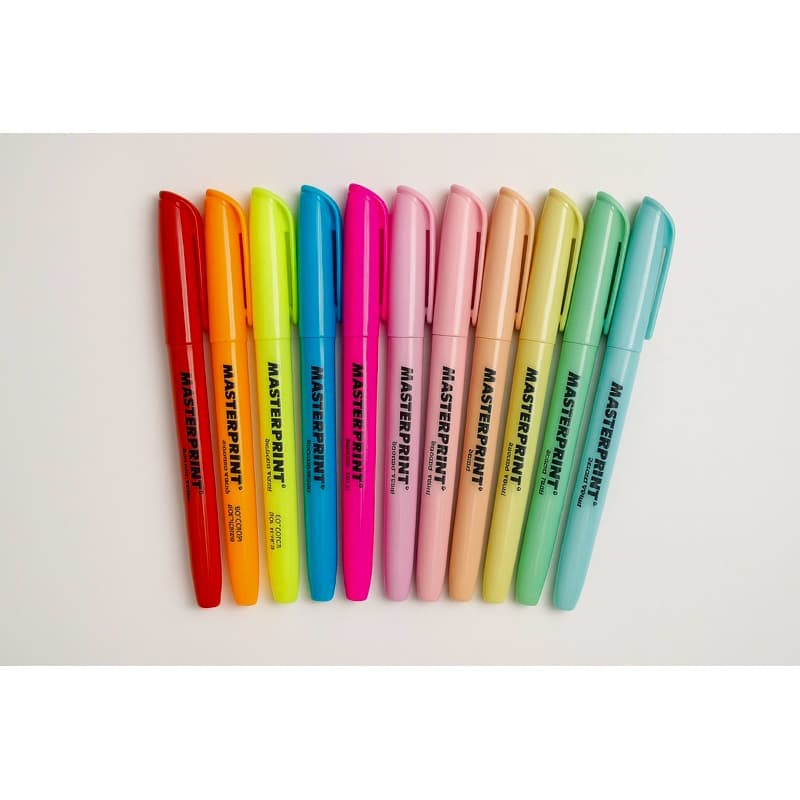 Kit 12 marca texto (6 neons e 6 pastel)