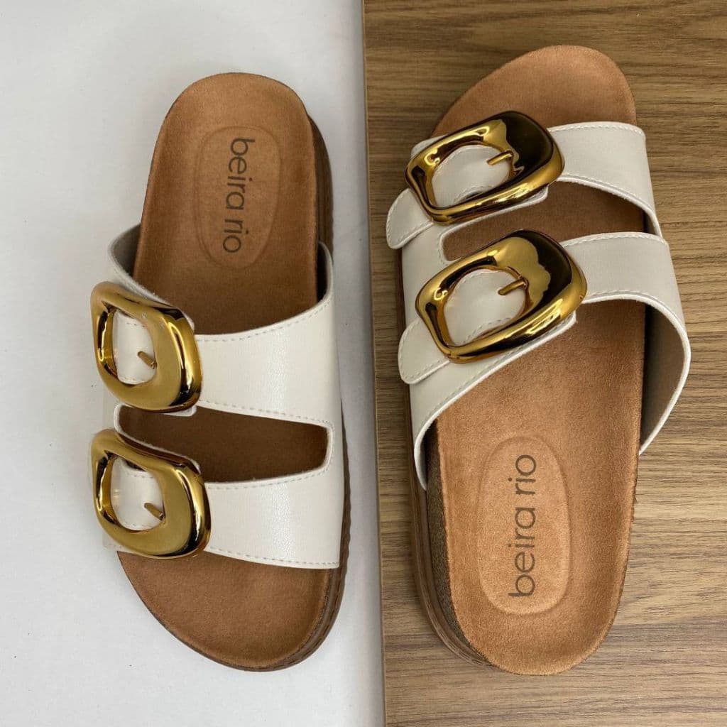 Tamanco Papete Beira Rio Ultraconforto Feminina 8523116 Sandália Rasteira Birken Casual Anatomica