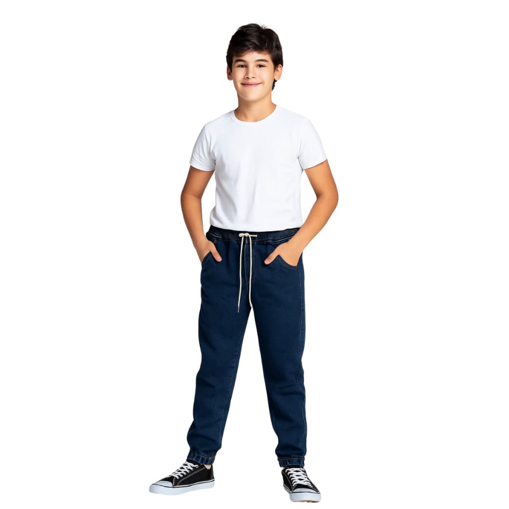 Calça Jeans Juvenil com Regulagem Ajustável