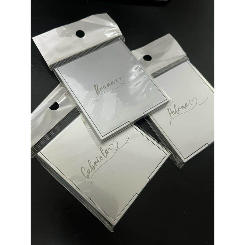 Kit Espelho De Bolsa Brindes Prensentes Personalizados Com Nome Frase ou Logo