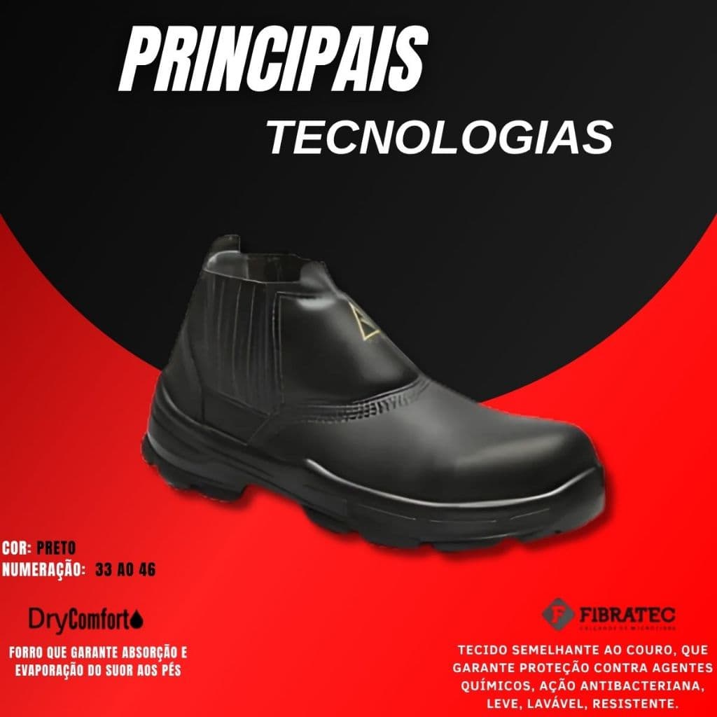 BOTA BOTINA ELASTICO MICROFIBRA BRACOL  ELETRICISTA CA 38760
