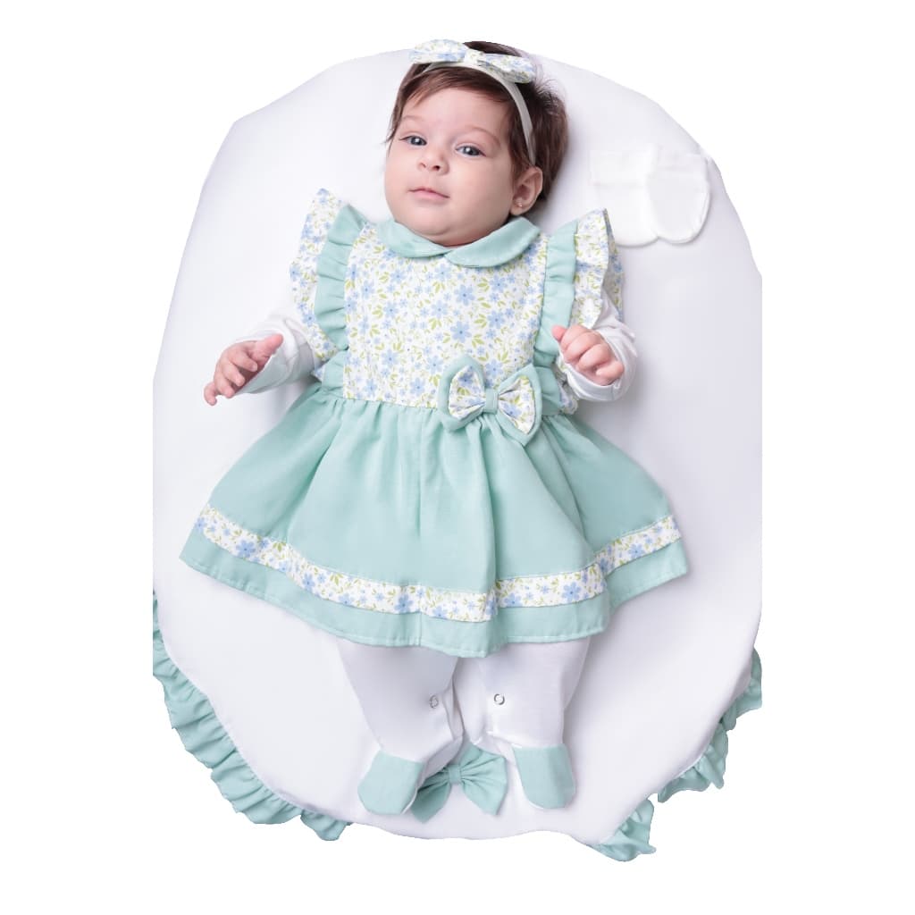 Saída Maternidade Menina Jasmim 5 peças Roupa de Bebê Menina