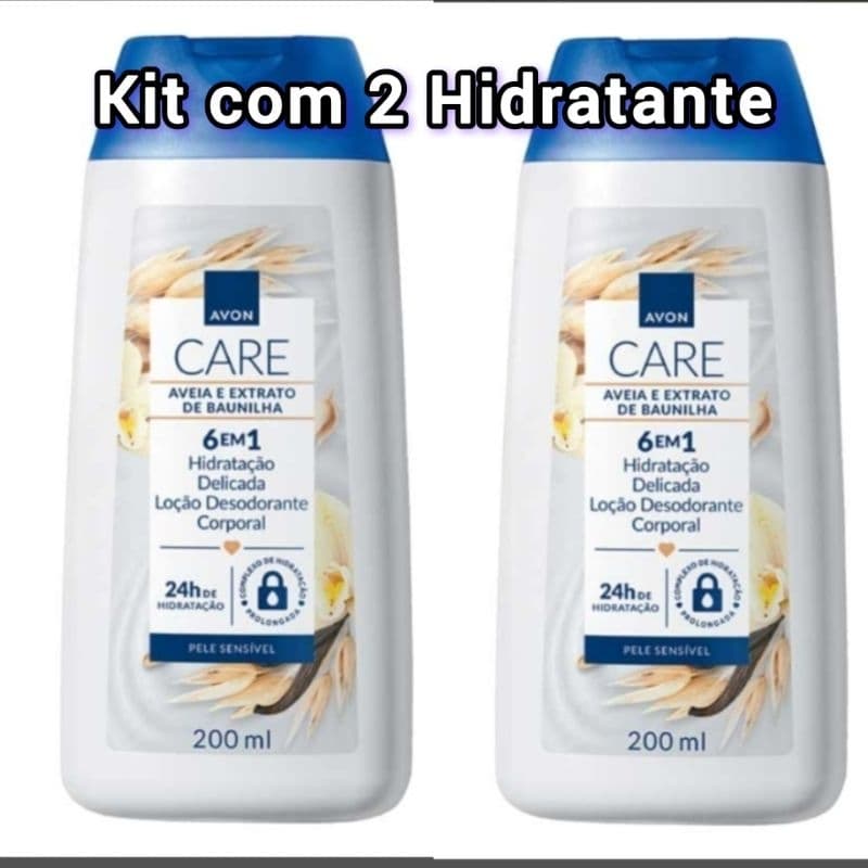 kit Com 2 Creme Hidratante Corporal Variados  Creme Óleo de coco/Manteiga de Cacau Hidratante Avon Care 200ml