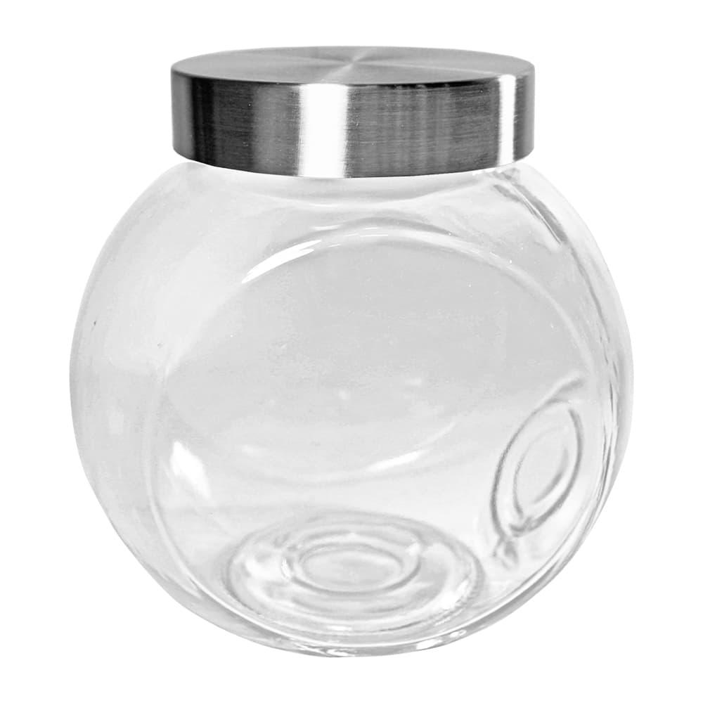 POTE BALEIRO DE VIDRO COM TAMPA DE METAL 1800ML