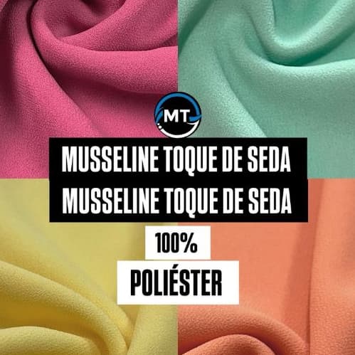 3 Metros Tecido Musseline Toque De Seda x (1,50mts larg)