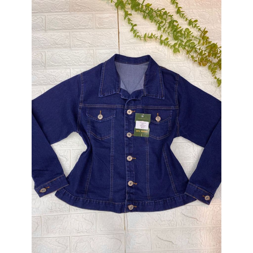 jaqueta jeans plus size femenina