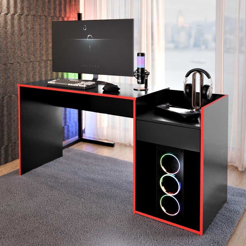 Mesa de Escritório Escrivaninha para PC Gamer e Desenho Eros
