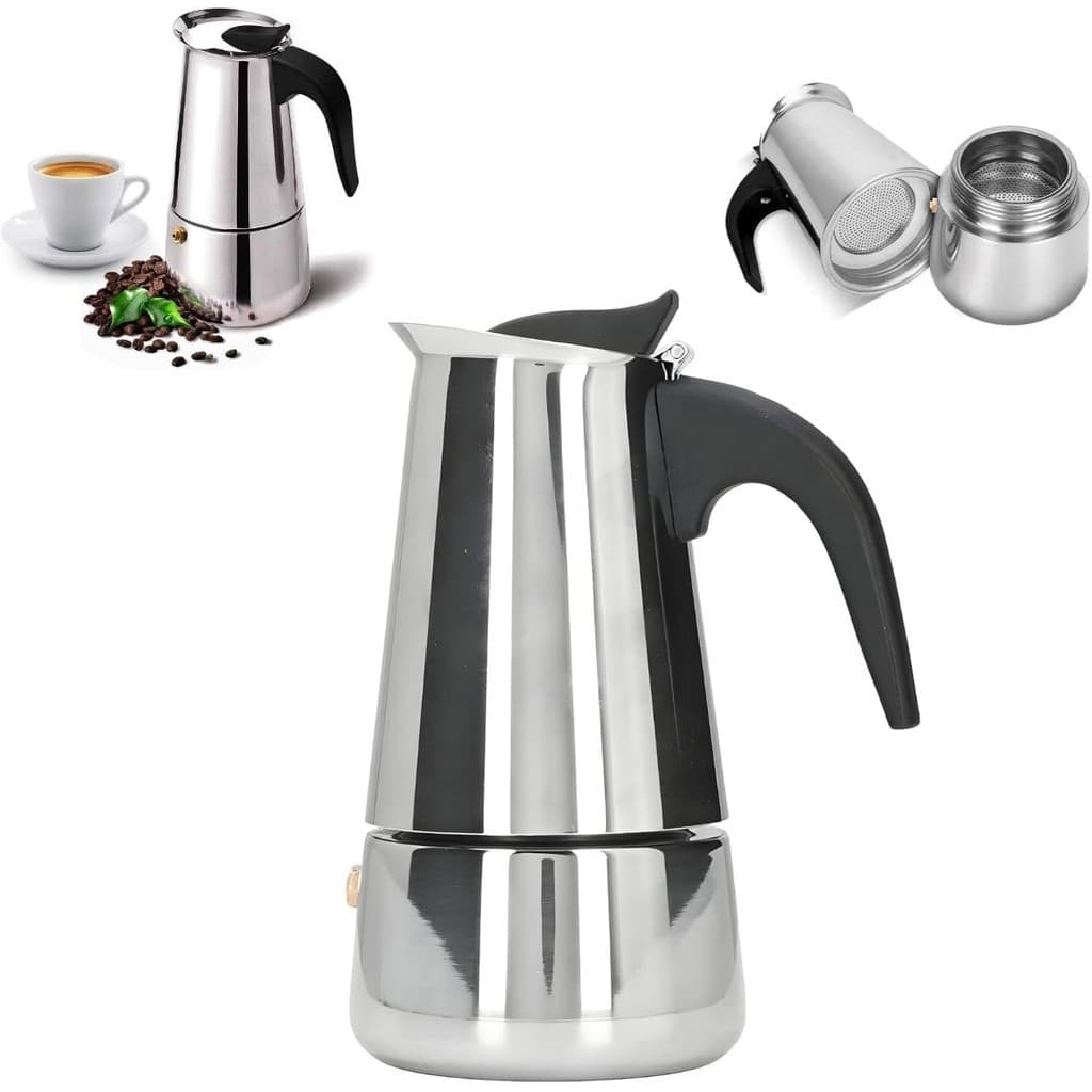 Maquina de cafe Cafeteira Italiana em Inox 6 Xícaras Capacidade 300ml