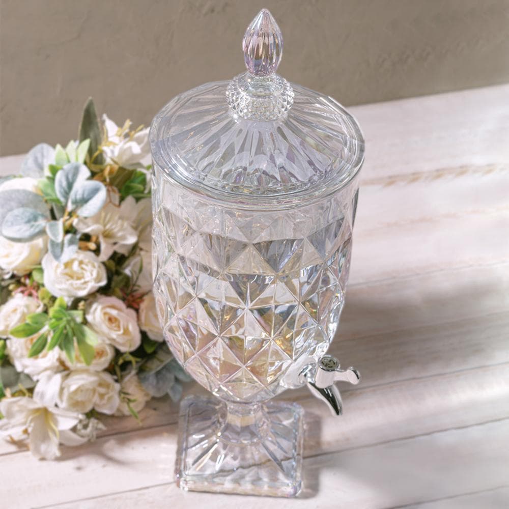 Suqueira Com Torneira 5 litros Resistente Vidro Temperado Decorativo  Transparente