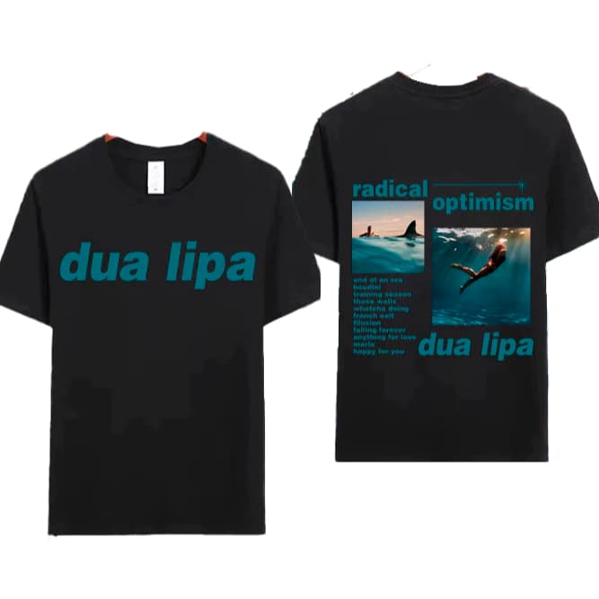 Camisa Premium Dua Lipa New Album optimismo tour Blusa Unissex Camiseta 100% Algodão