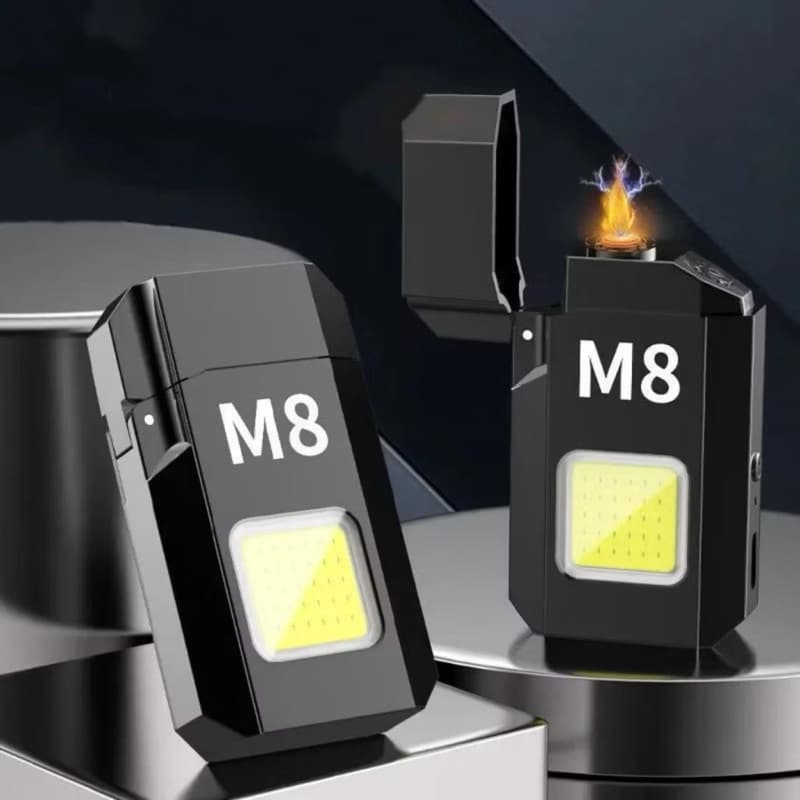 Isqueiro Plasma Usb Recarregável Prova De Água Lanterna Led Led