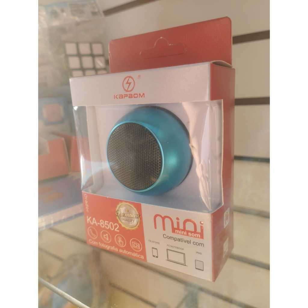 Mini Caixa de Som Portátil KA-8502 P2 Compacta Som Potente para Celular Notebook