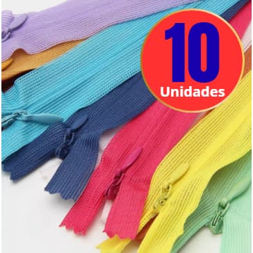 ZÍPER INVISÍVEL IMPORTADO NYBC 50CM 10 UNIDADES