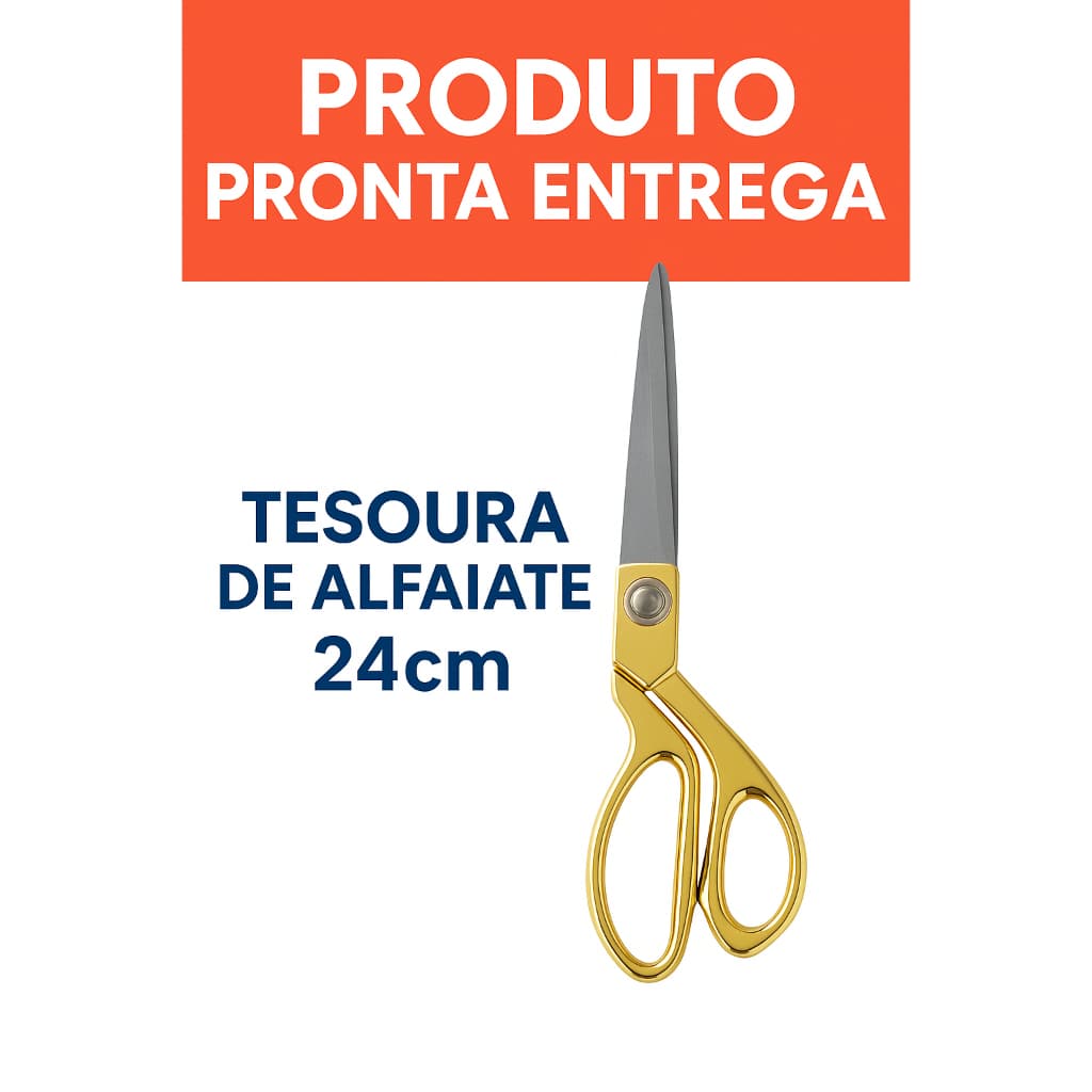 Tesoura de Alfaiate Luli 24cm – Para Tecidos, Corte Preciso, Profissional
