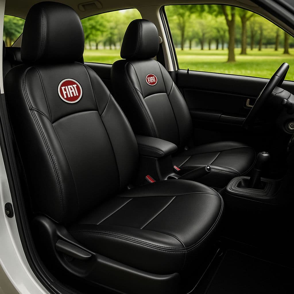 Capas de Banco Couro Fiat Uno Palio Strada Siena Argo Cronos Idea Texturizado 100% Couro/Especifica
