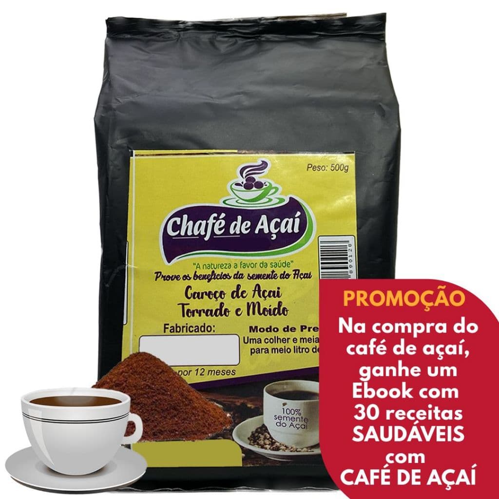 Café De Açaí Chafe Torrado E Moído 100% Vegano - 500 Gramas
