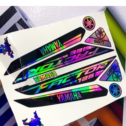 kit adesivos factor 125 holográfico