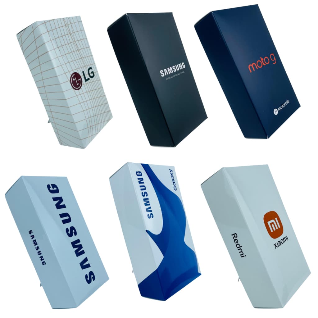 5 unidades Caixas Genericas Embalagem Pronta entrega Para Celular Xiamoi, Samsung, Morotola, Andoid com berço interno