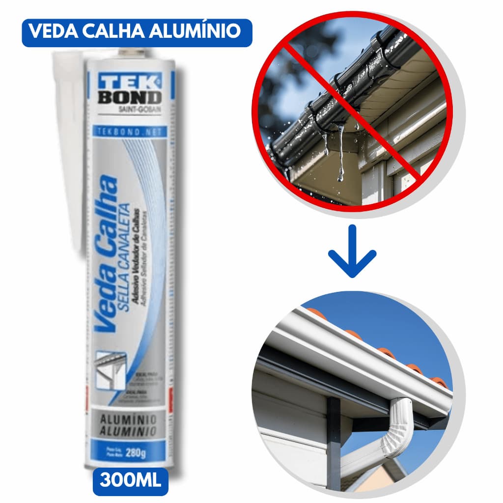 Veda Calha Alumínio 300ml Tekbond