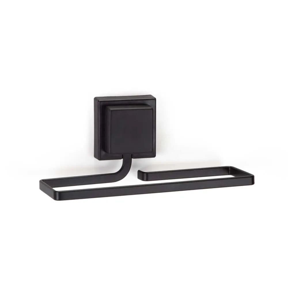 Suporte Porta Toalha Rosto Banheiro Lavabo Preto Adesivo 3M