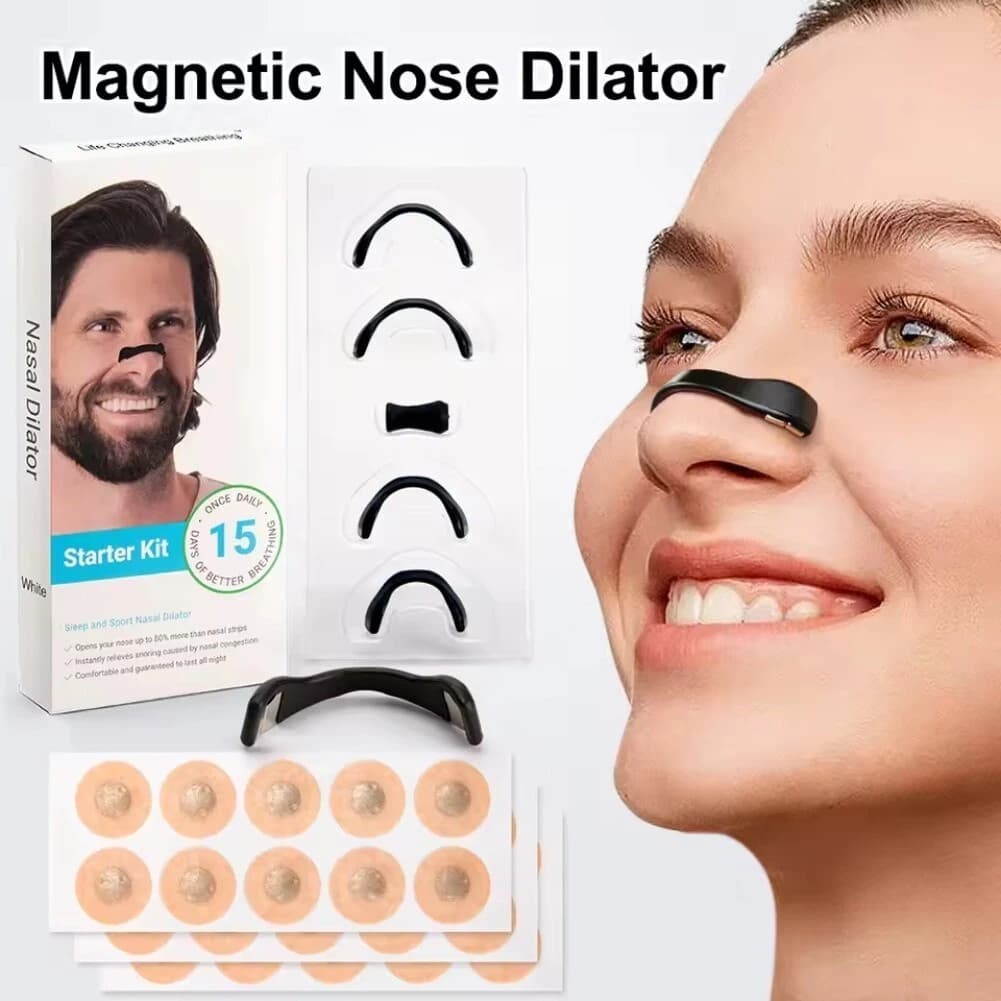Expansor Nasal Com Tira Clipe Magnético Dilatador Anti Ronco Congestão Aumenta Oxigênio Respiração