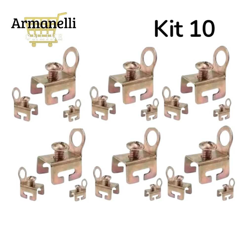 Kit Terminal Final Para Cortina De Trilho 10 Unidades Tradicional
