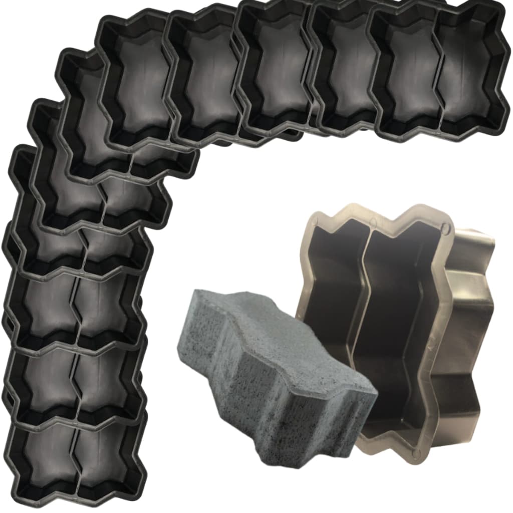 20u Forma Bloquete Paver Duplo Tijolo Concreto 24x10x8 Molde Matriz Bloco T8 Grande Intertravado