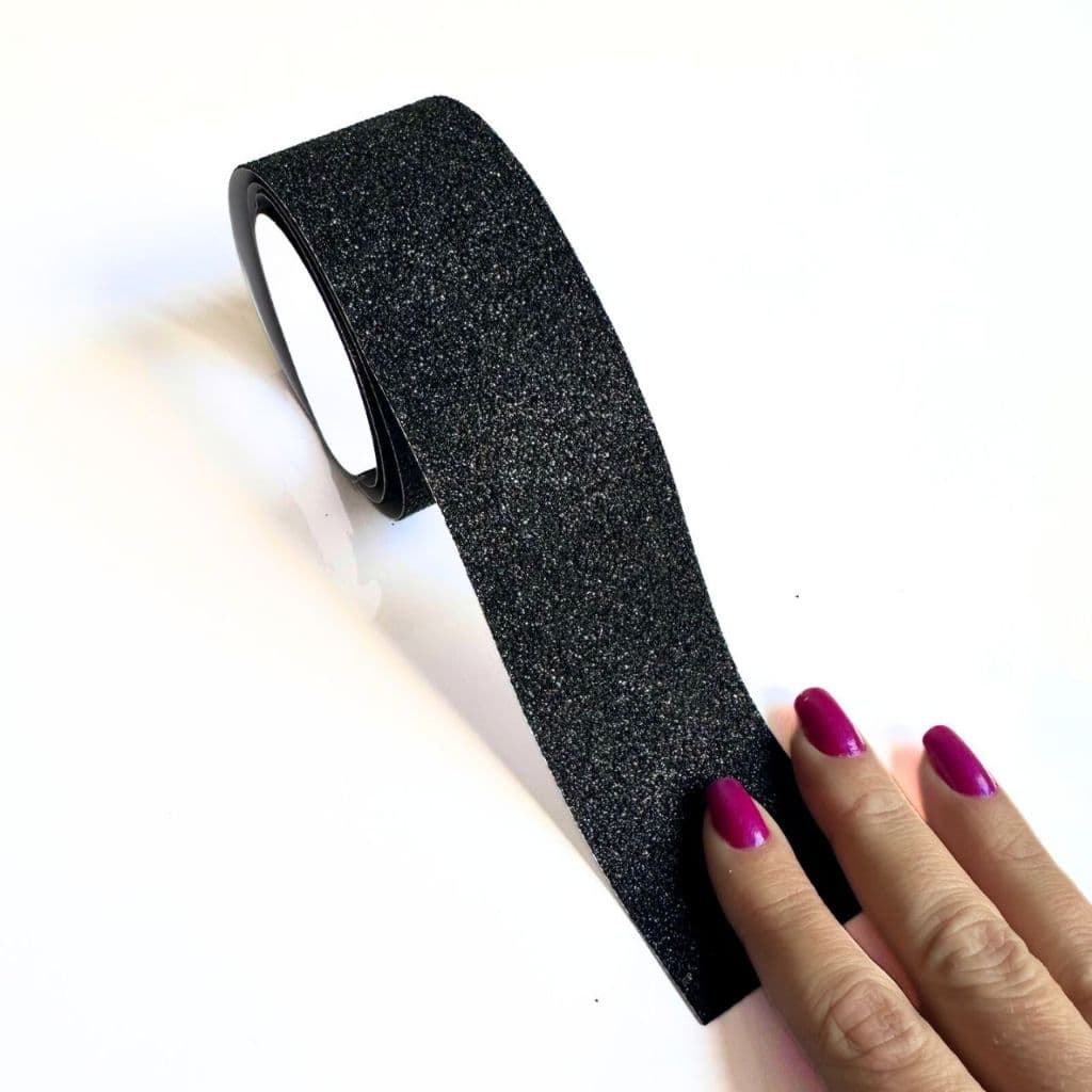 1 Metro Fita De Piso Abrasiva Antiderrapante 48mm Preta