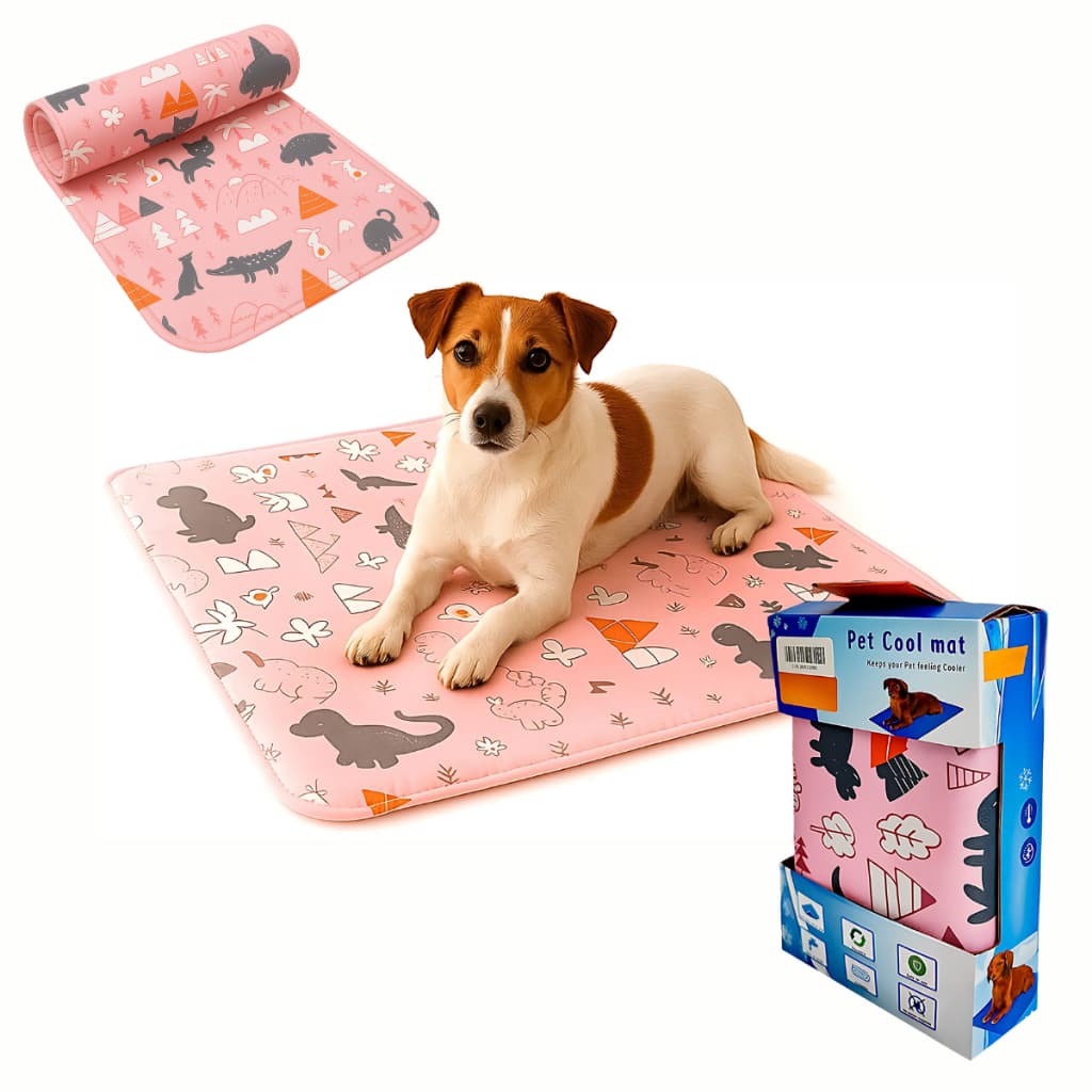 Tapete Gelado Refrescante Colchonete Verão 60x50cm Pet Cães Cachorro Gato Pequeno Médio Durável M