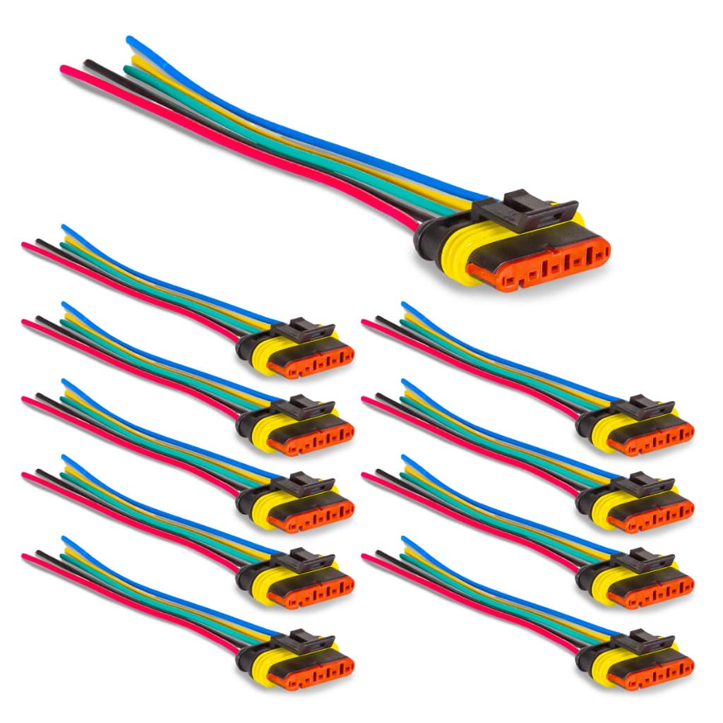 Kit 10 Conector Selado Universal Fêmea 5 Vias (2067) Tarponn