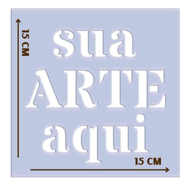Stencil Personalizado 15x15 Acetato Branco (arte do Cliente)