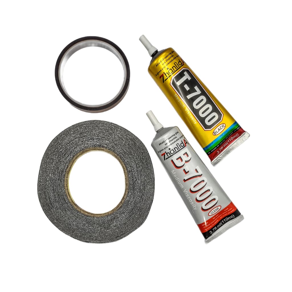 Kit Cola Zhanlida T7000 + B7000 110ml + Fita Kapton E Fita Dupla Face Preta 3M