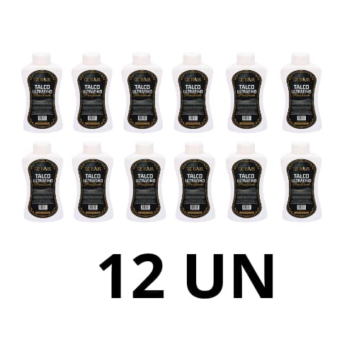 Talco Para Barbearia Mentolado Dom Pelo 200g Kit 12 Un